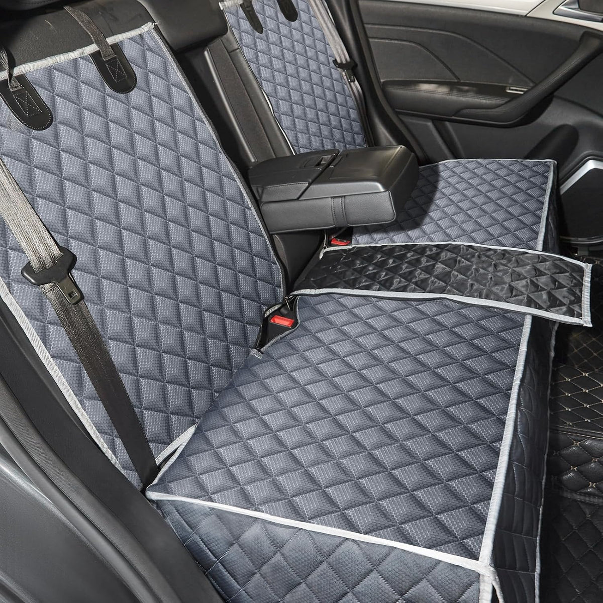 anosospecial grey dog car seat cover for back, main product view