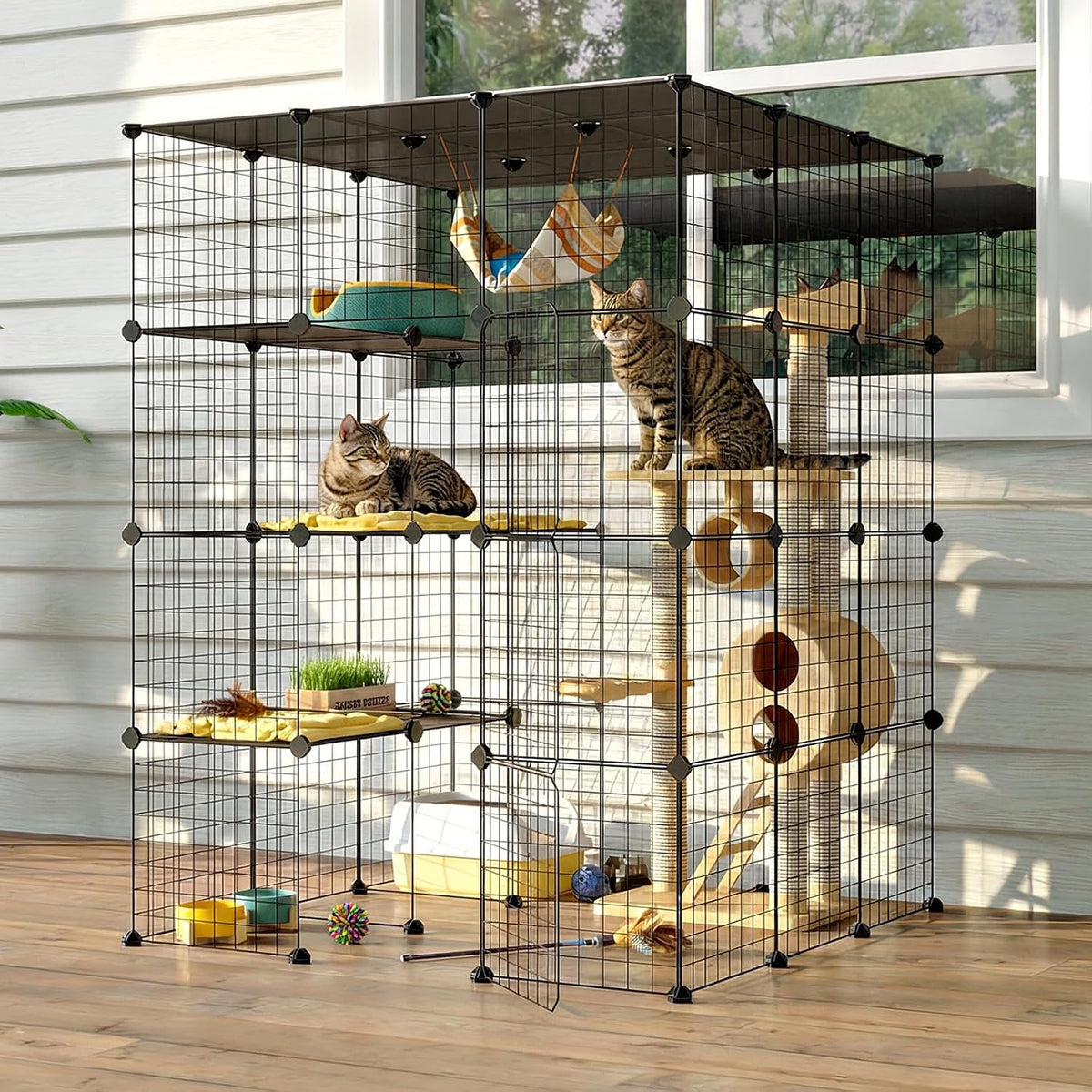 oneluck 55 inch catio outdoor cat enclosure with, view 9
