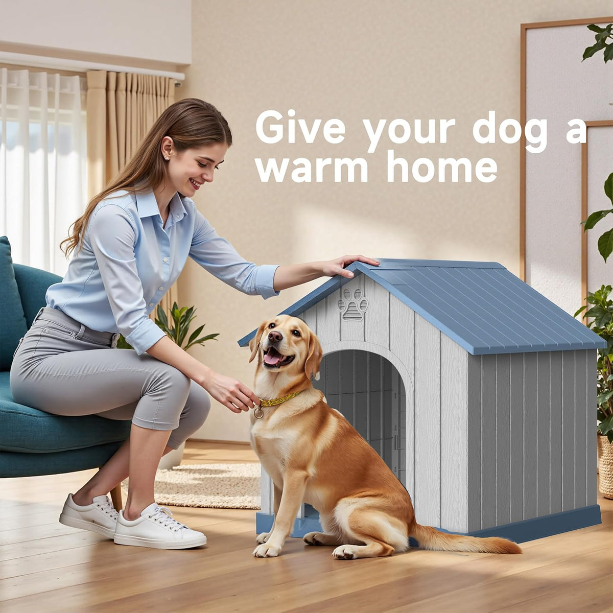 vixzen dog house outdoor large breed - 38 shown in use