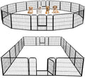 yaheetech dog playpen 24in 16 panels pet fence, main product view