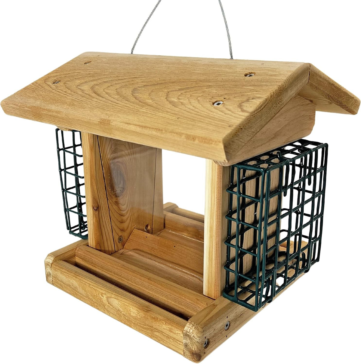 dutchcrafters large cedar wood hopper bird feeder with, main product view