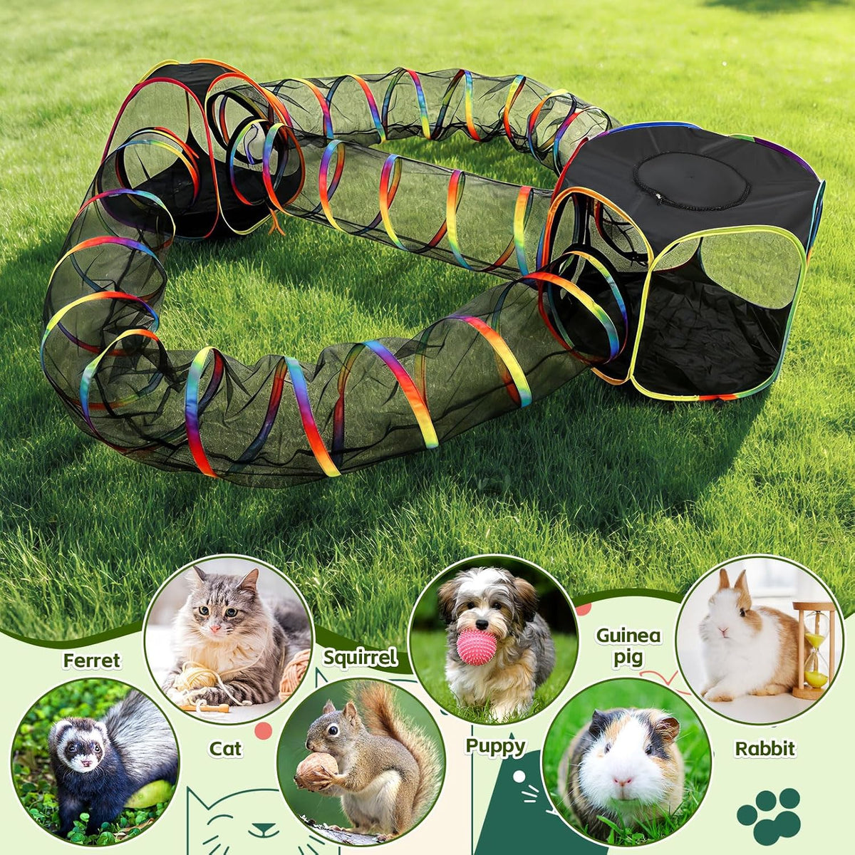 cypherx outdoor rainbow cat enclosure, 5 in 1, close-up detail