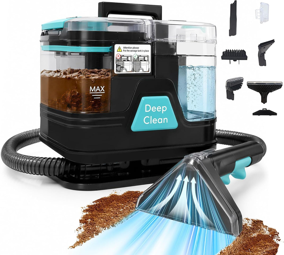 portable carpet cleaner machine,18kpa,handheld,mini,spot extractor for pet, main product view