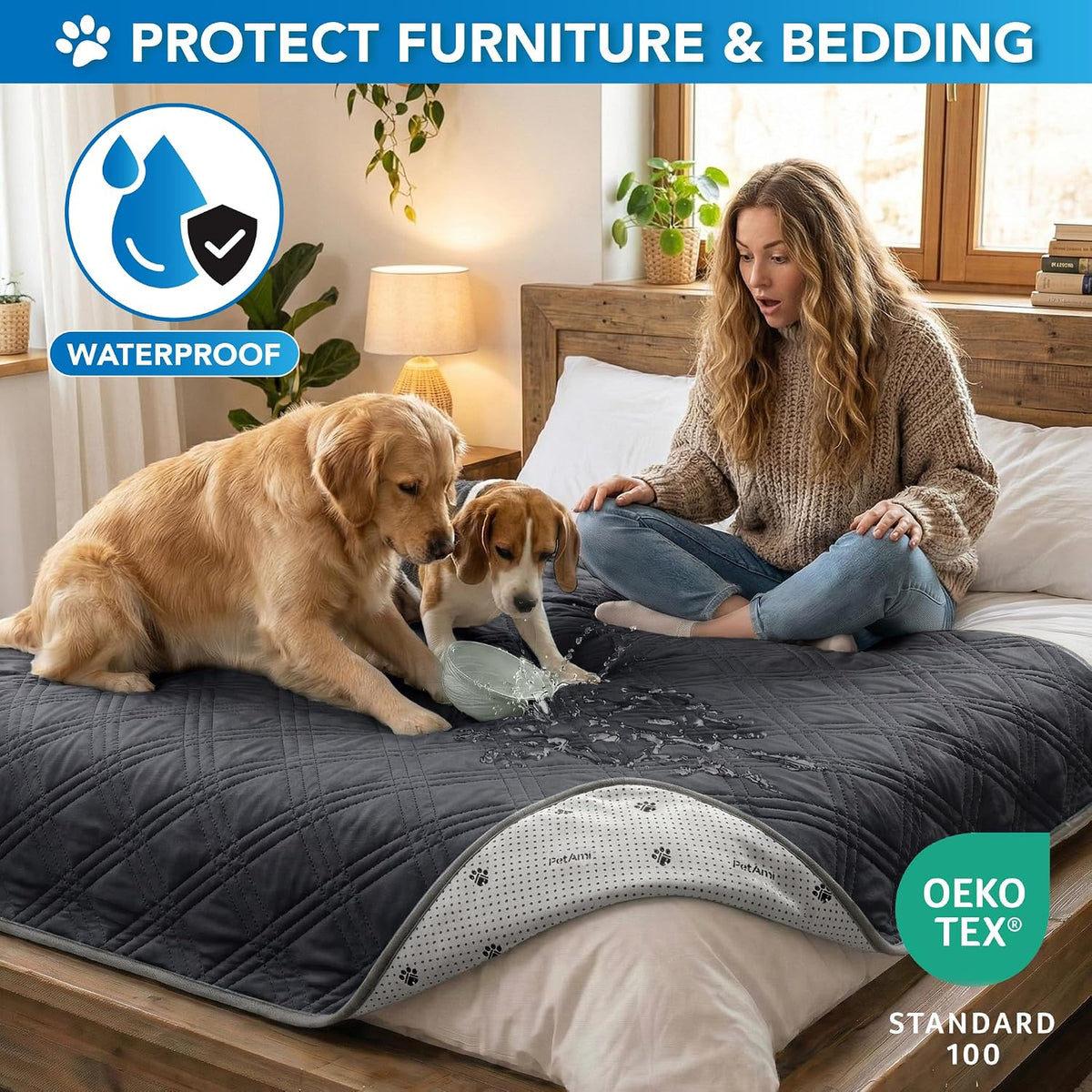 petami waterproof dog cooling mat pet pad for, close-up detail