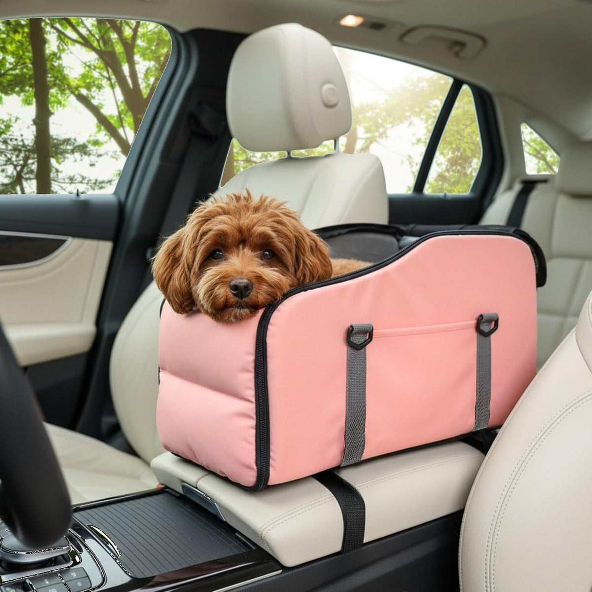 center console dog car seat for small dogs, main product view