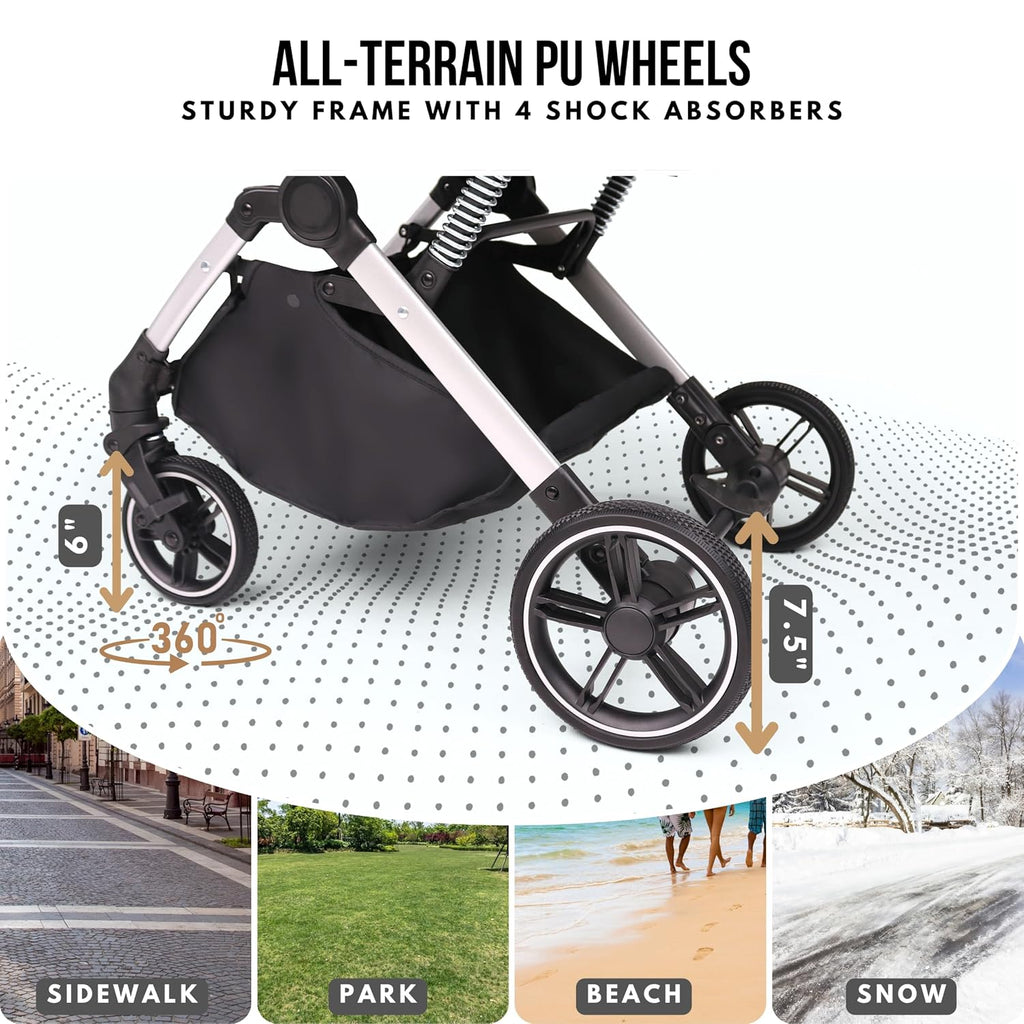 bicystar foldable dog stroller for small medium dogs shown in use