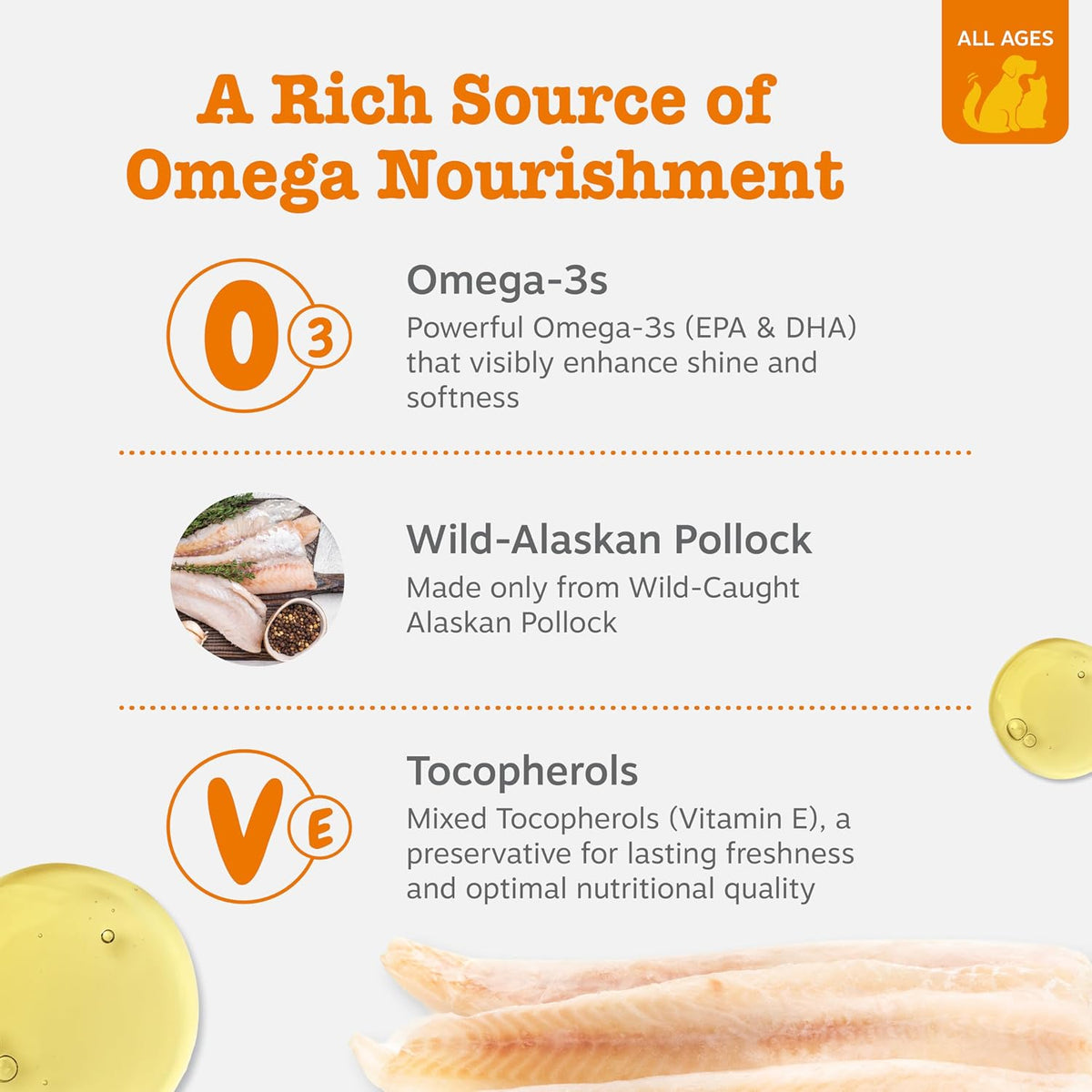 zesty paws wild alaskan fish oil for dogs, close-up detail