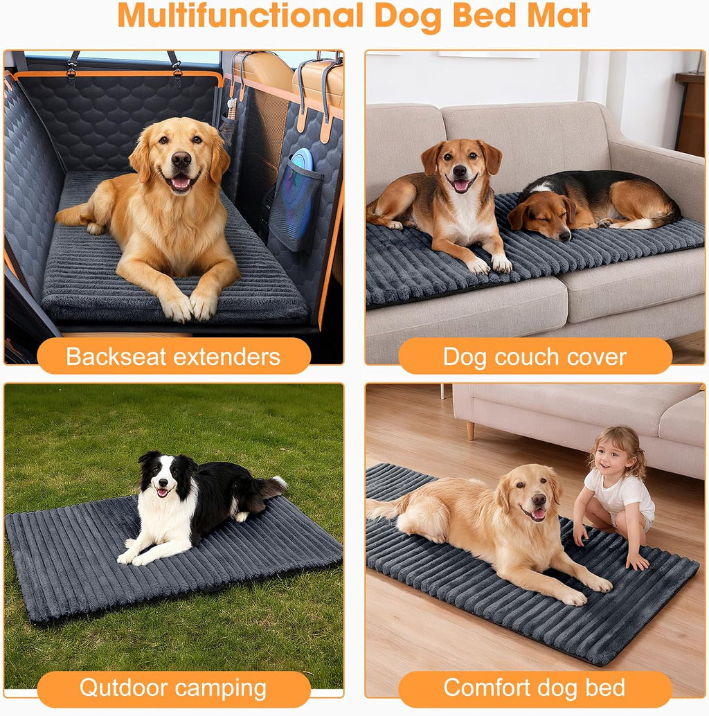 furtime backseat pet bed mat, non-slip washable dog, front angle view