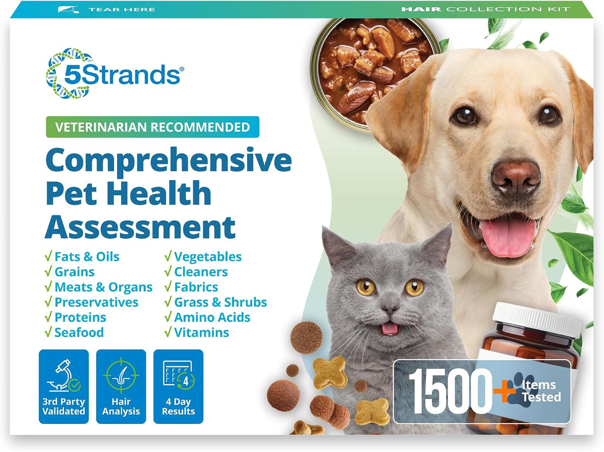 5strands comprehensive pet health assessment, 1500 items tested, main product view