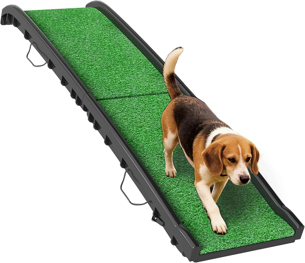 pawhut folding dog ramp, 61 inches portable pet, main product view