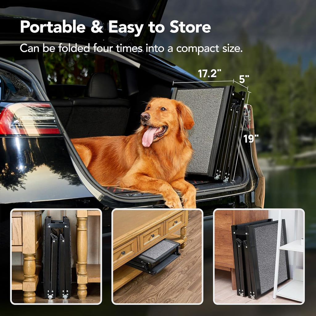 petthem dog ramp for cars, 71" l × showing dimensions