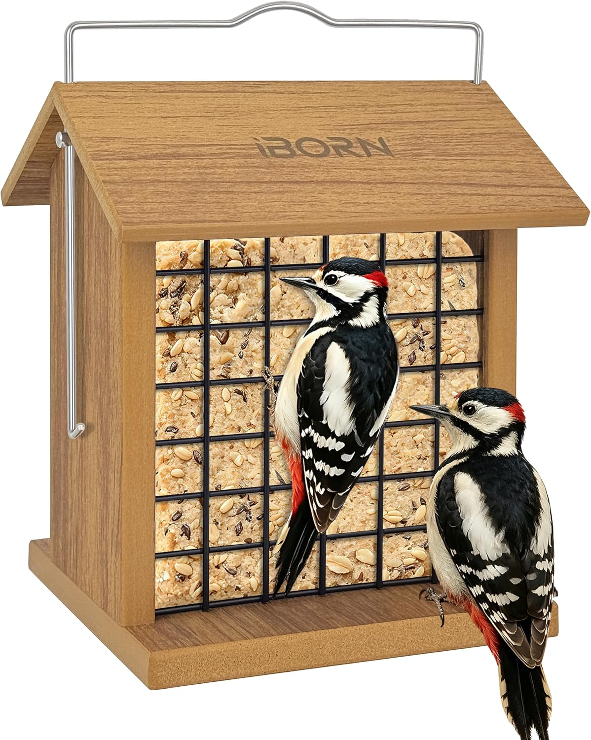 double suet feeder for outdoors, wpc recycled plastic, main product view