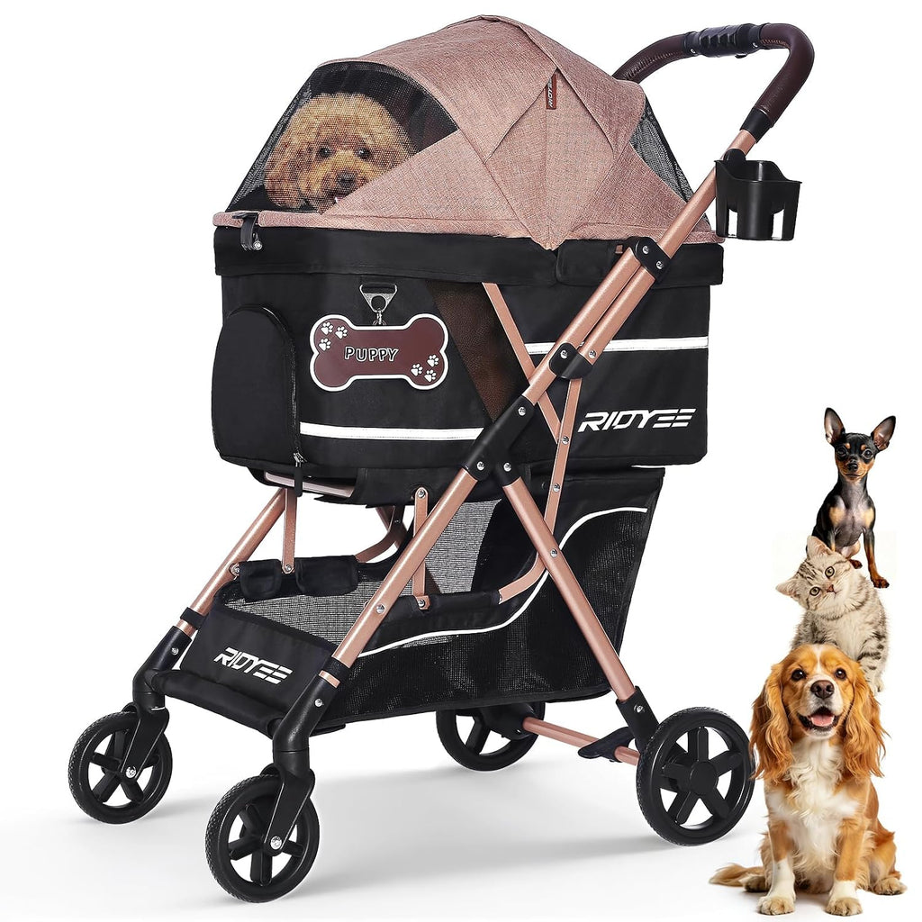 ridyee foldable dog stroller for small & medium, main product view