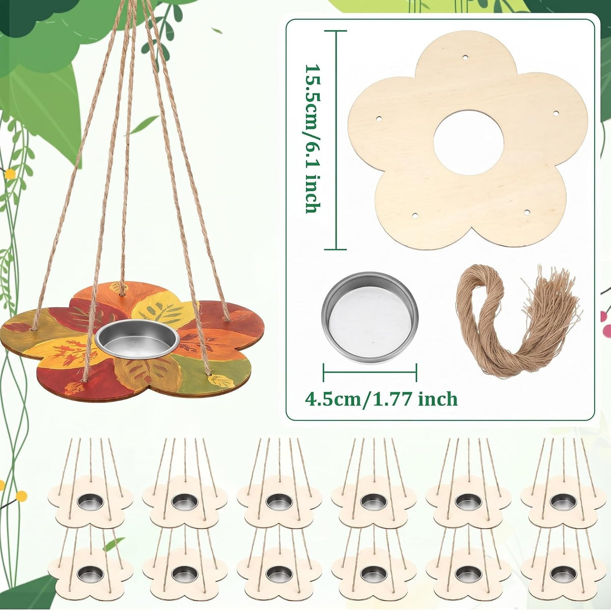 doublefill bird feeder craft kit for kids, diy shown in use