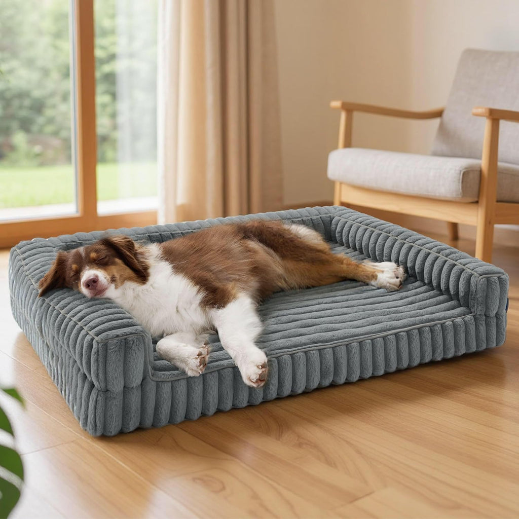 bedsure comfyfleece® memory foam orthopedic dog beds large, main product view