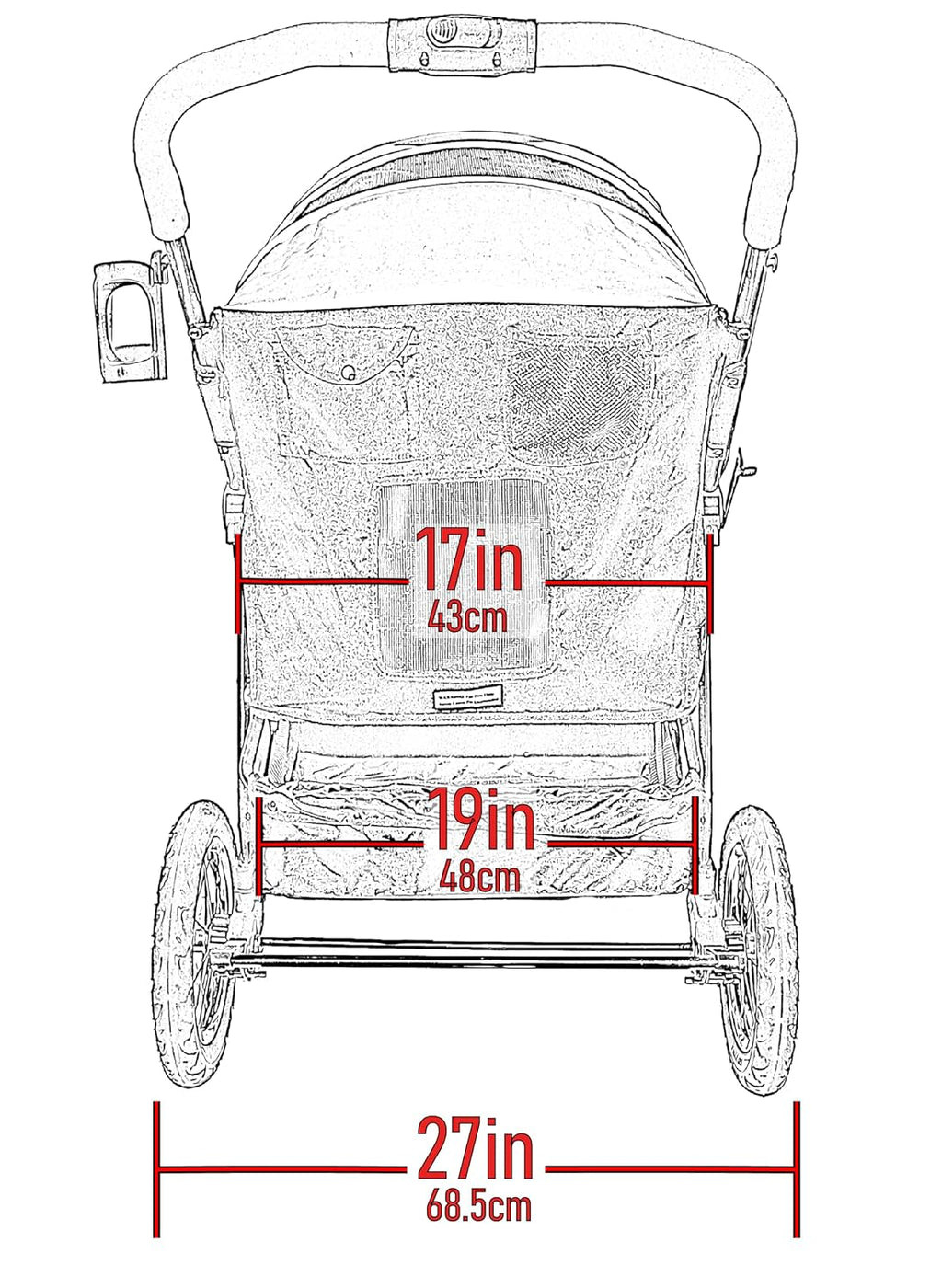 pet gear no-zip jogger pet stroller for cats/dogs shown in use