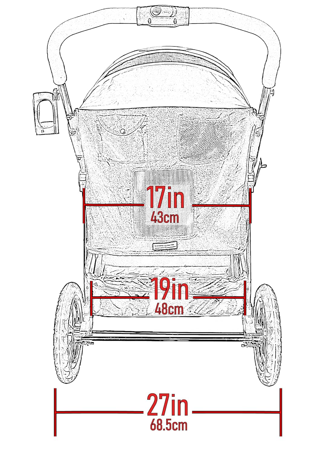 pet gear no-zip jogger pet stroller for cats/dogs shown in use