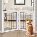 lzrs 2-panel freestanding foldable wood dog gate –, main product view