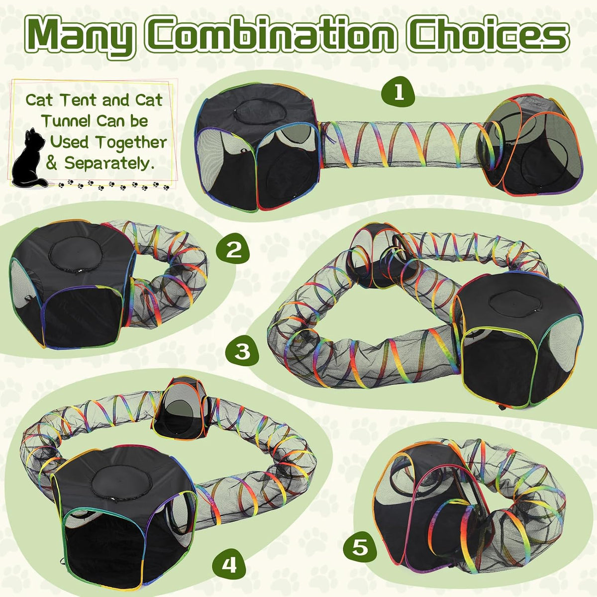 cypherx outdoor rainbow cat enclosure, 5 in 1, side view