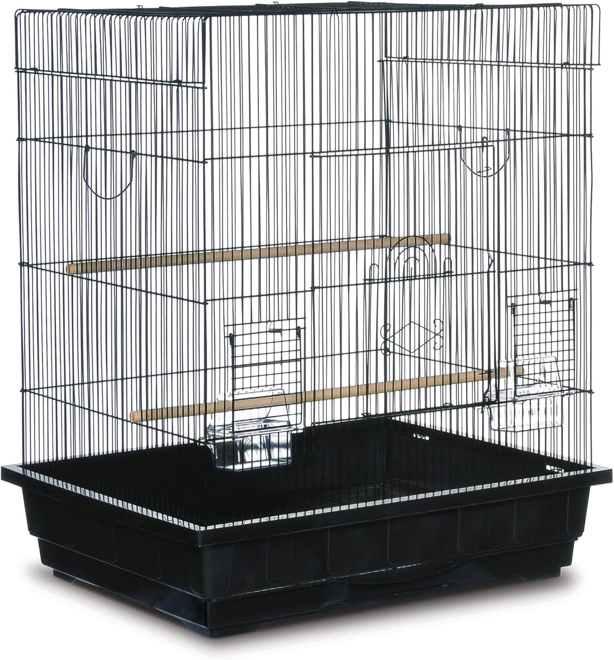 prevue pet products square top parakeet cage, black, main product view