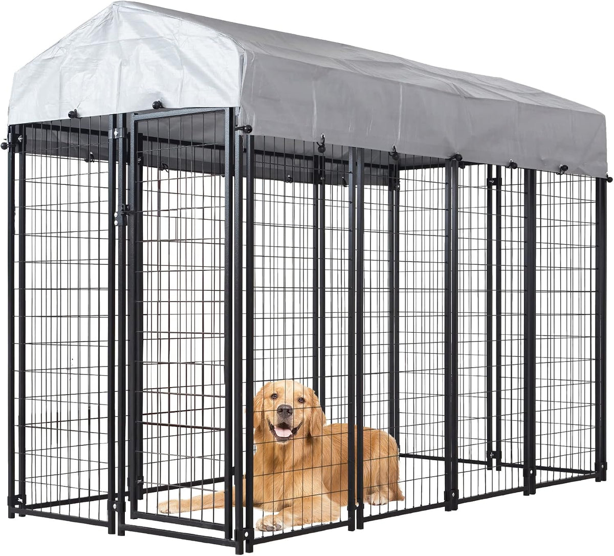 hittite 8x4x6 ft large outdoor dog kennel, expandable, main product view