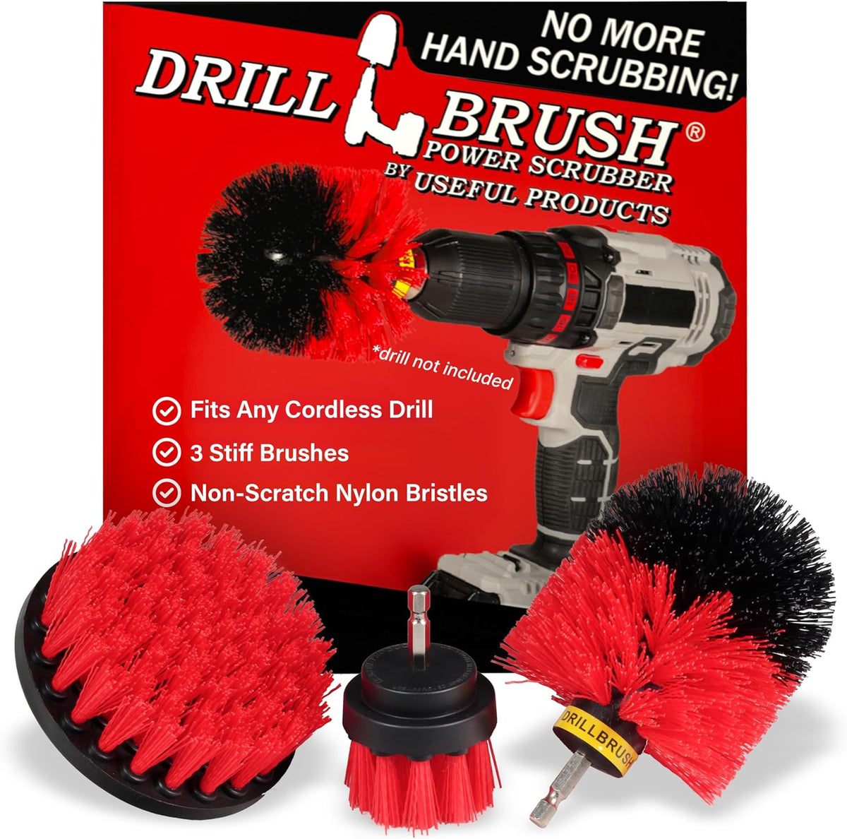 heavy duty stiff bristle brush kit - cemetery, main product view