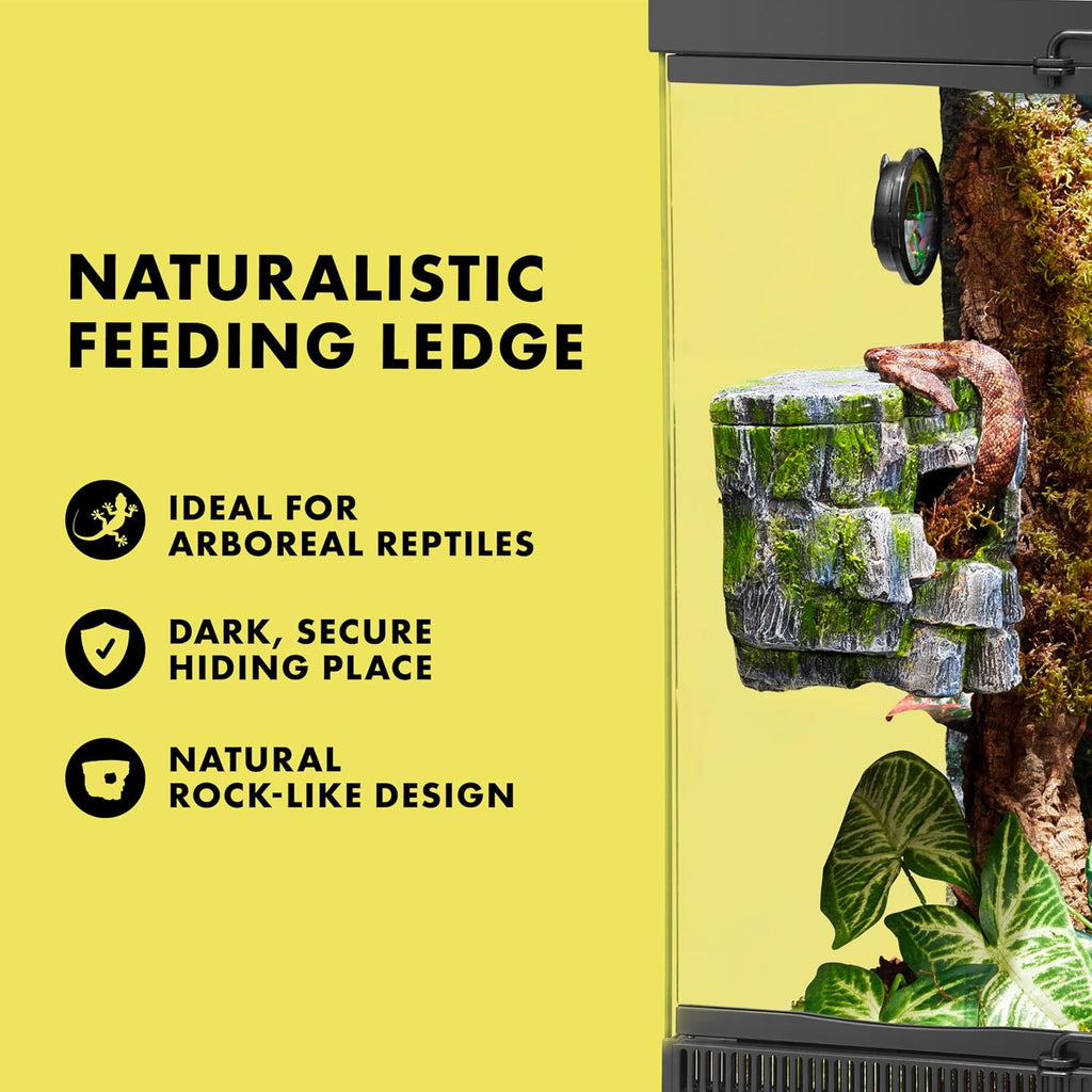 zilla rock cave vertical décor, reptile hides for, side view