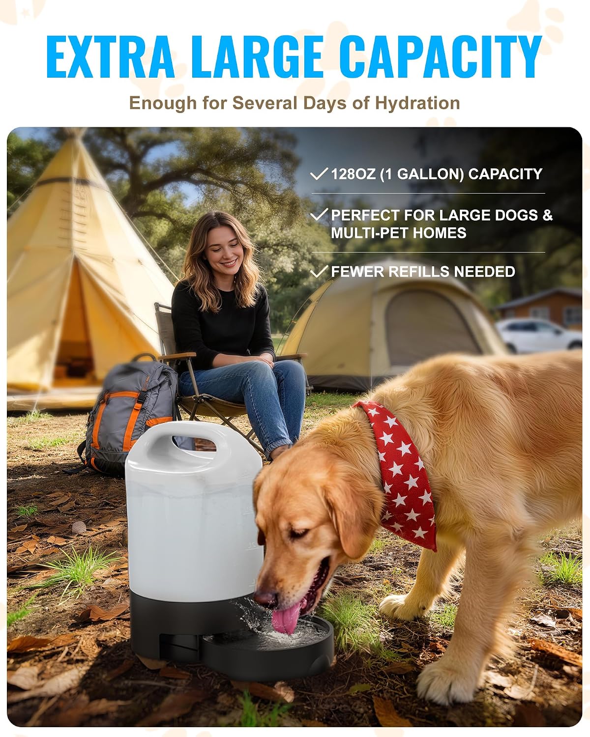 petnf 1 gal gravity fed automatic dog water, side view