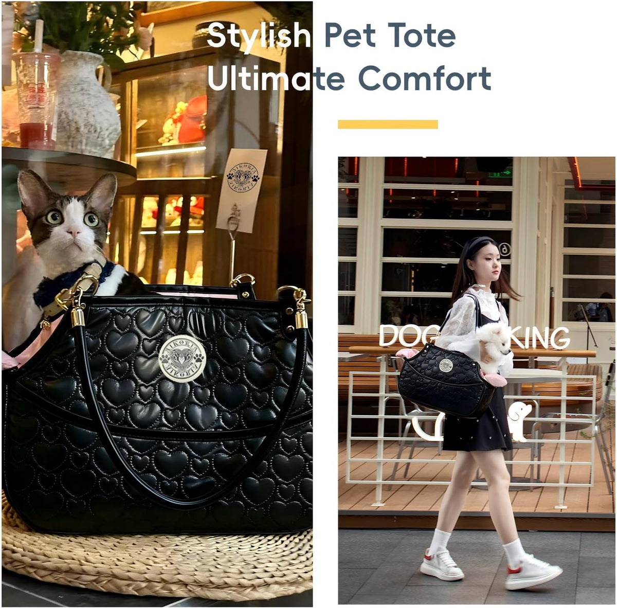 dog purse carrier for small dogs up to shown in use