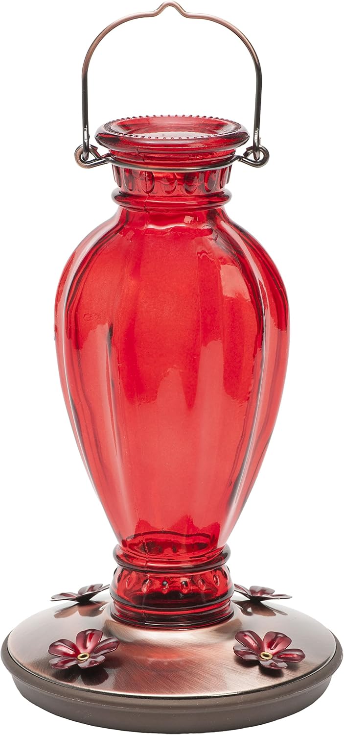 perky pet 8133-2 daisy vase vintage glass hummingbird, main product view
