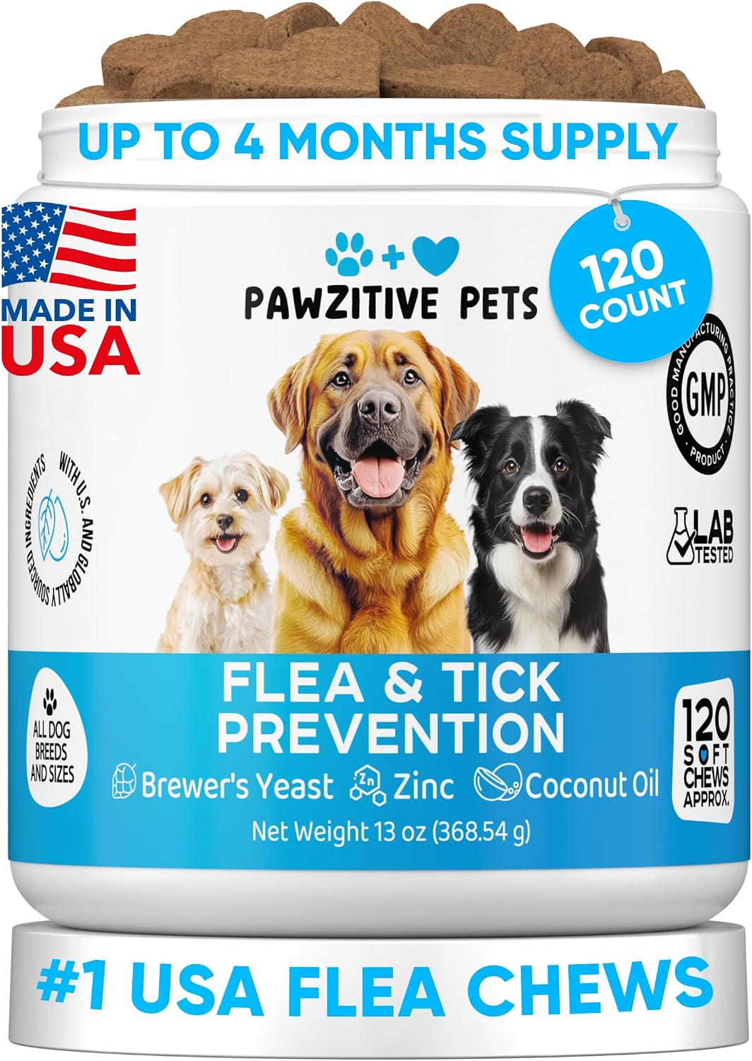 chewable flea and tick prevention for dogs, main product view