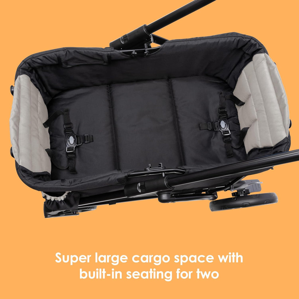 baby trend navigator 2-in-1 stroller wagon, desert tan, view 13