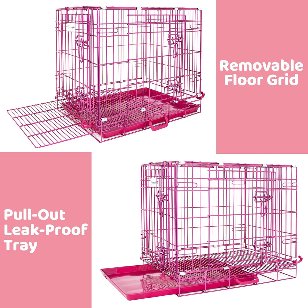 homey pet 24 inch small dog crate for, close-up detail