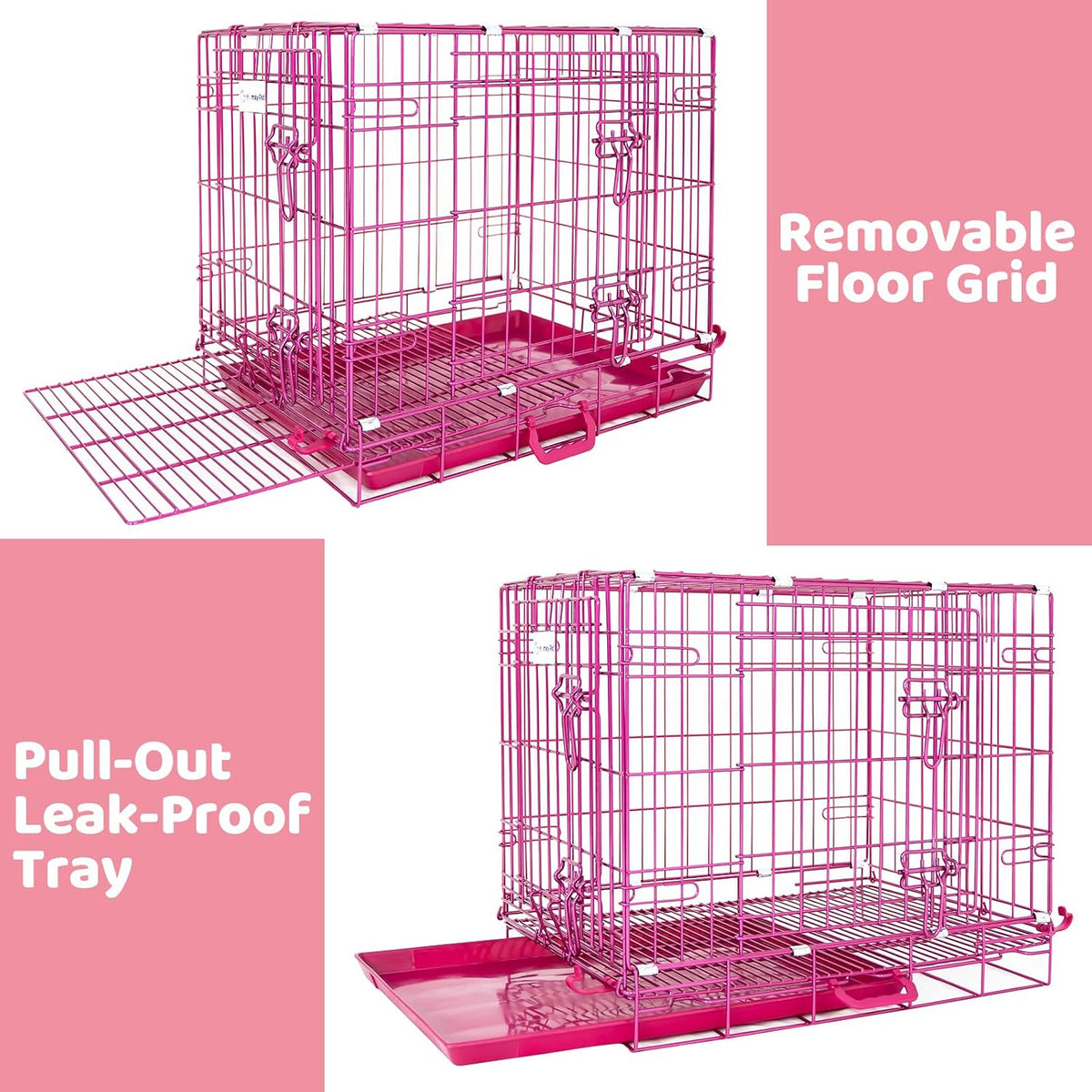 homey pet 24 inch small dog crate for, close-up detail