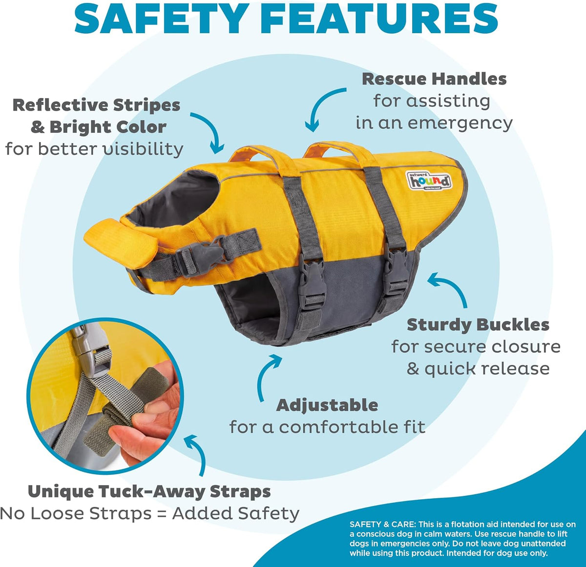 outward hound granby splash dog life jacket, life showing dimensions