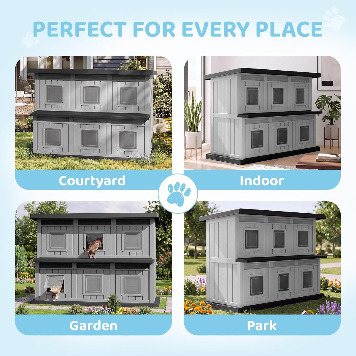 fancyango cat house bed cave, cat houses for showing dimensions