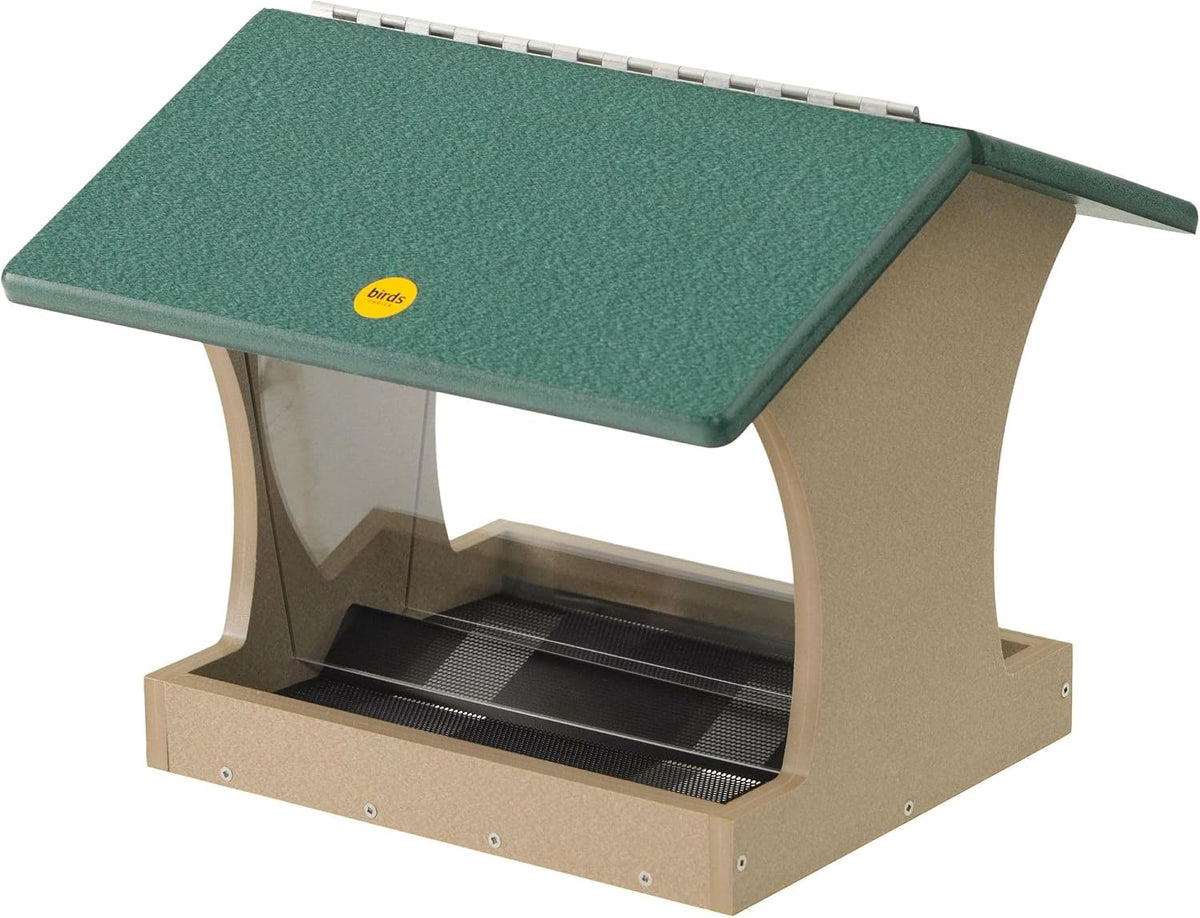 birds choice two-sided hopper bird feeder | large shown in use