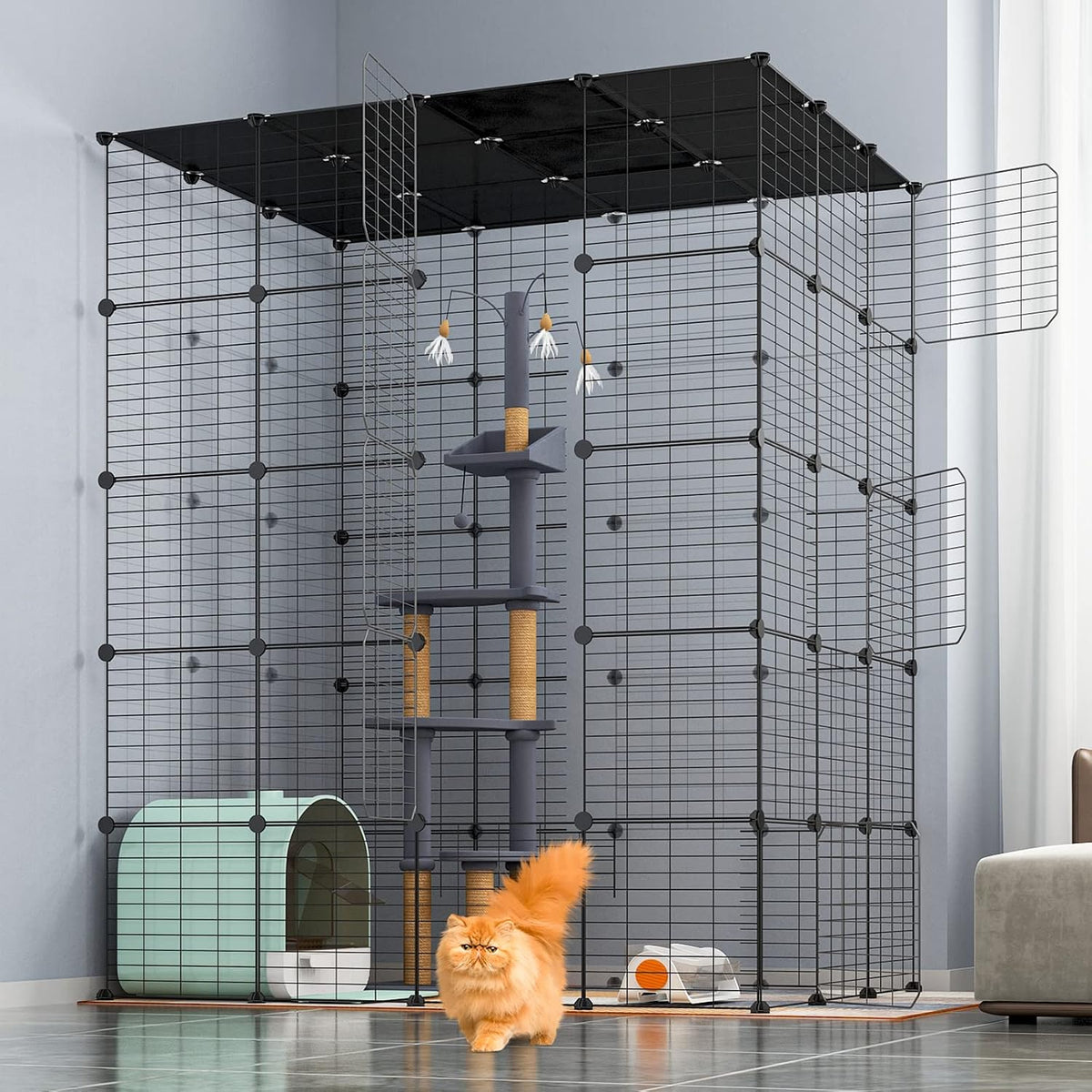 oneluck 5-tier 69 inch large cat cages diy, main product view