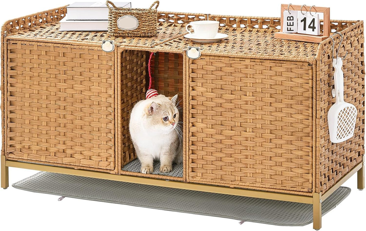 setvson cat litter box enclosure for 2 cats, main product view