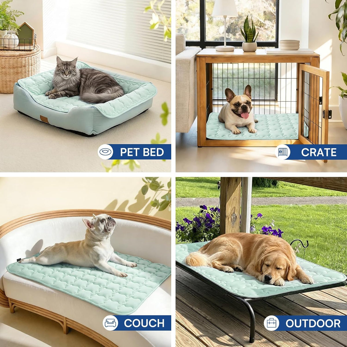 luciphia dog cooling mat, q-max>0.5 non-slip self-cooling pad, package contents