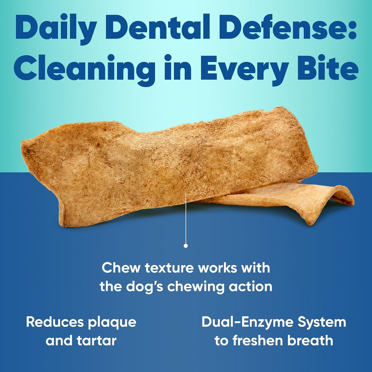 c.e.t. enzymatic oral hygiene chews for dogs, tartar shown in use