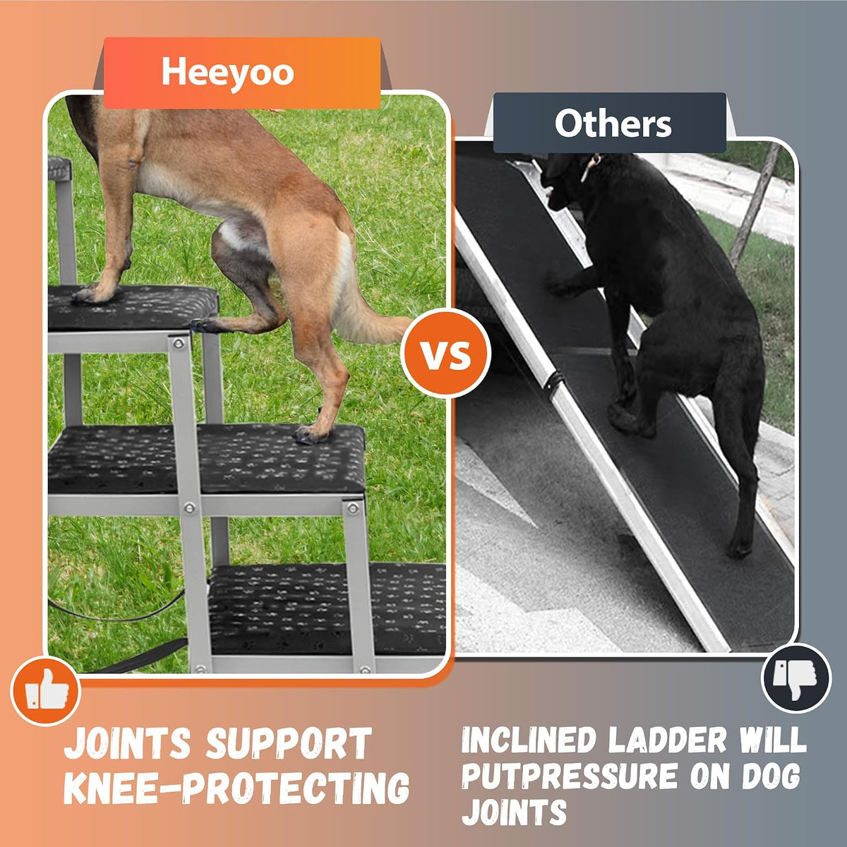 dog ramps for large dogs - portable dog showing dimensions