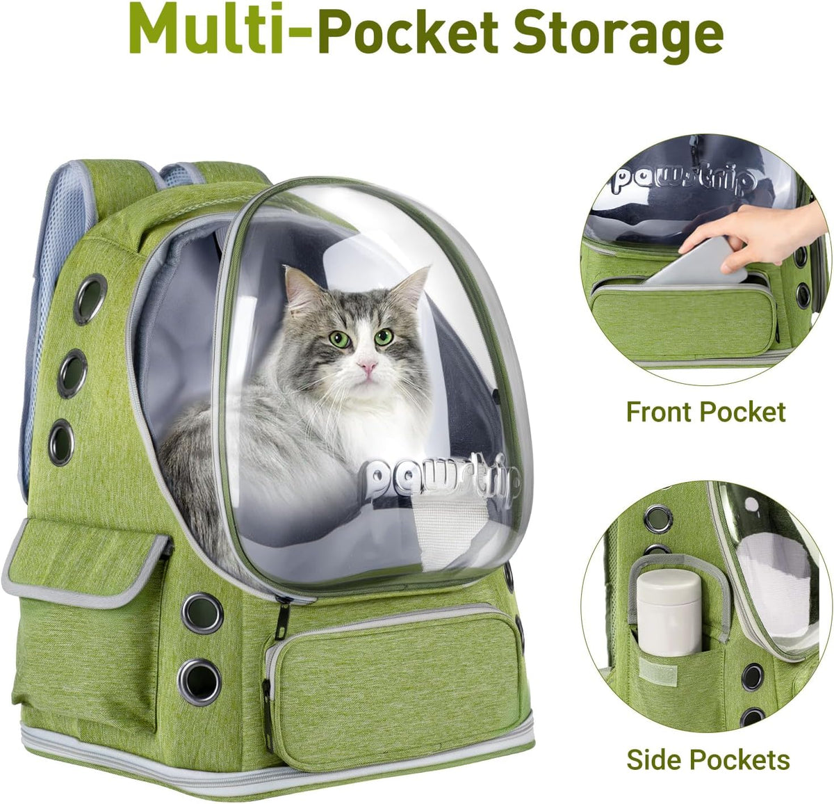 cat backpack carrier clear bubble window for cats showing dimensions