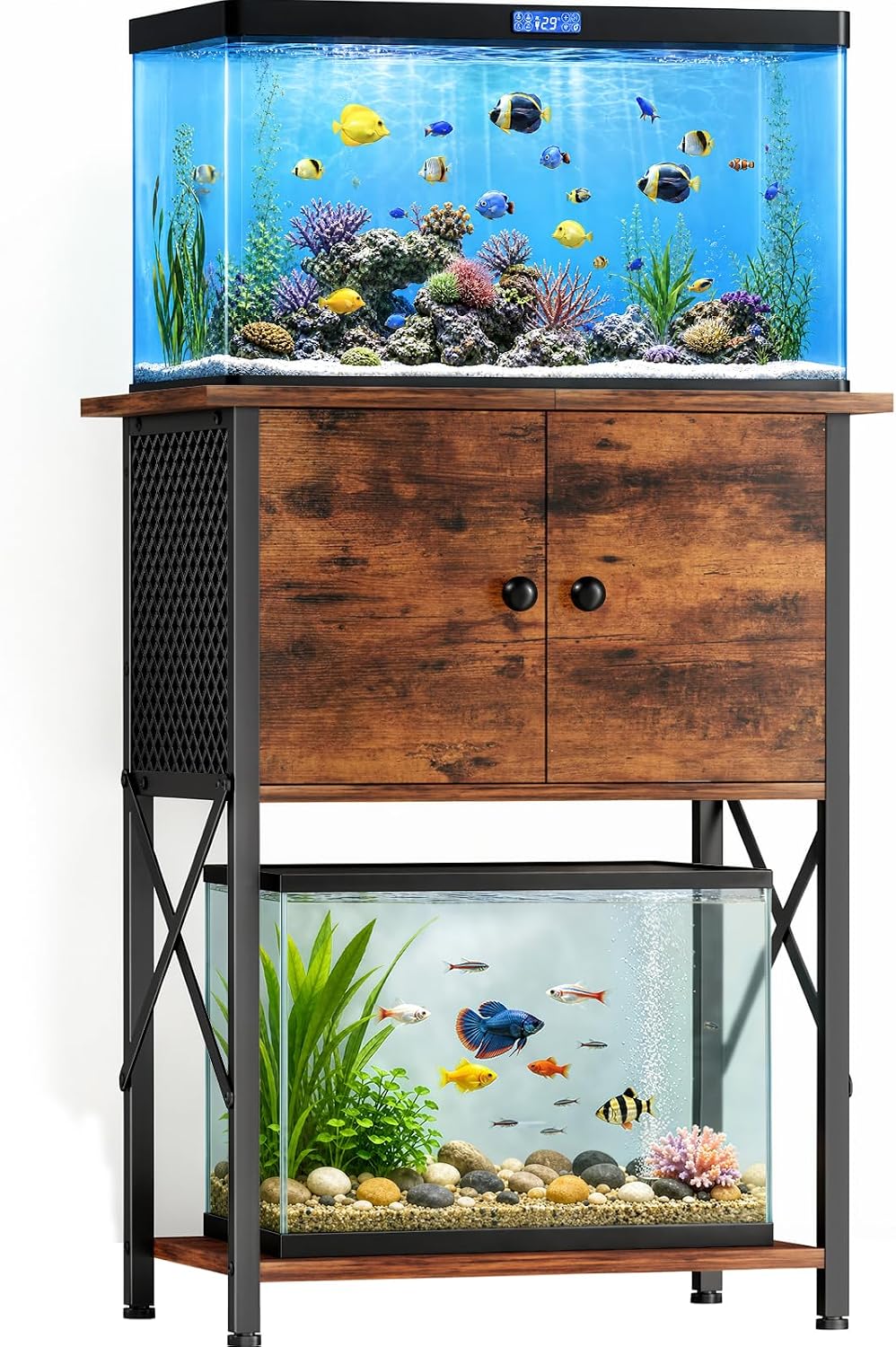 10 gallon fish tank stand with storage cabinet, main product view