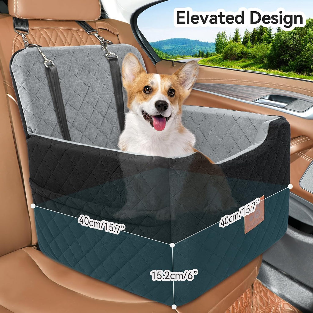 gl glenslave dog car seat for small/medium dogs, front angle view