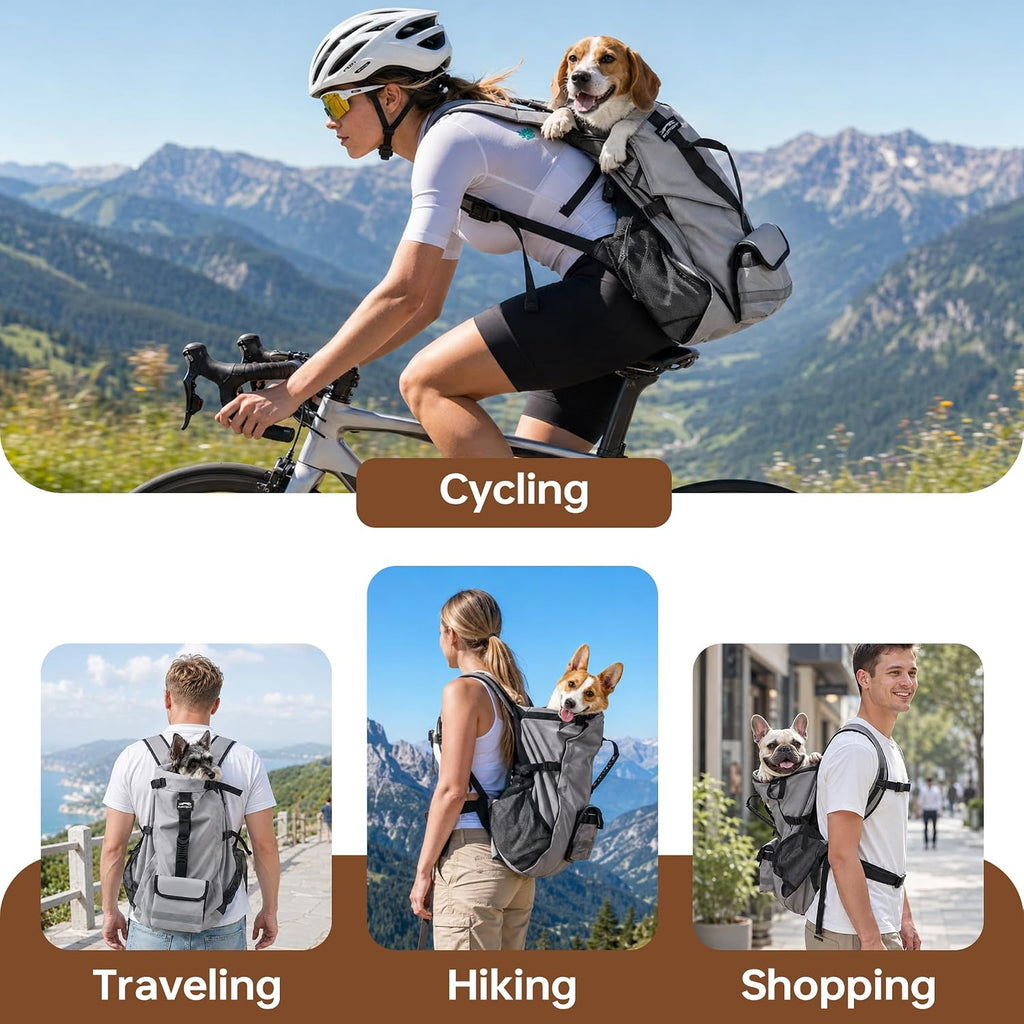 dog backpack carrier for small & medium dogs on a desk or shelf