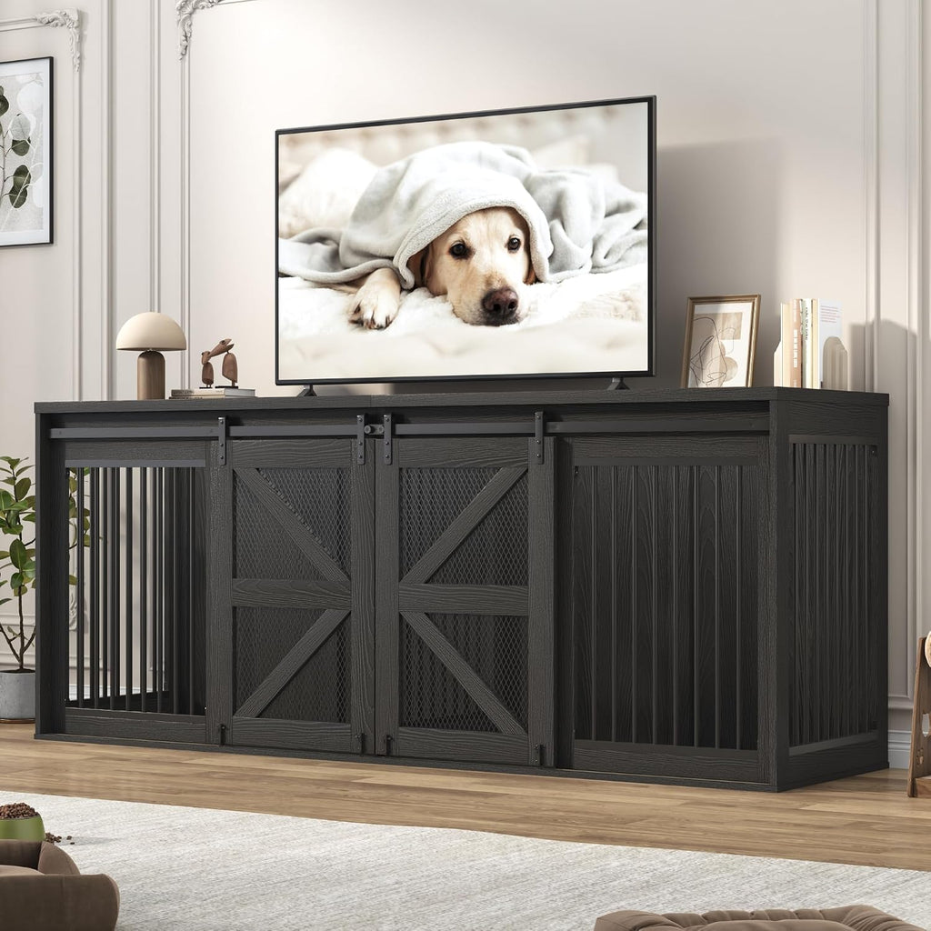 jiteentarou87in farmhouse dog crate tv stand, wooden dog, main product view