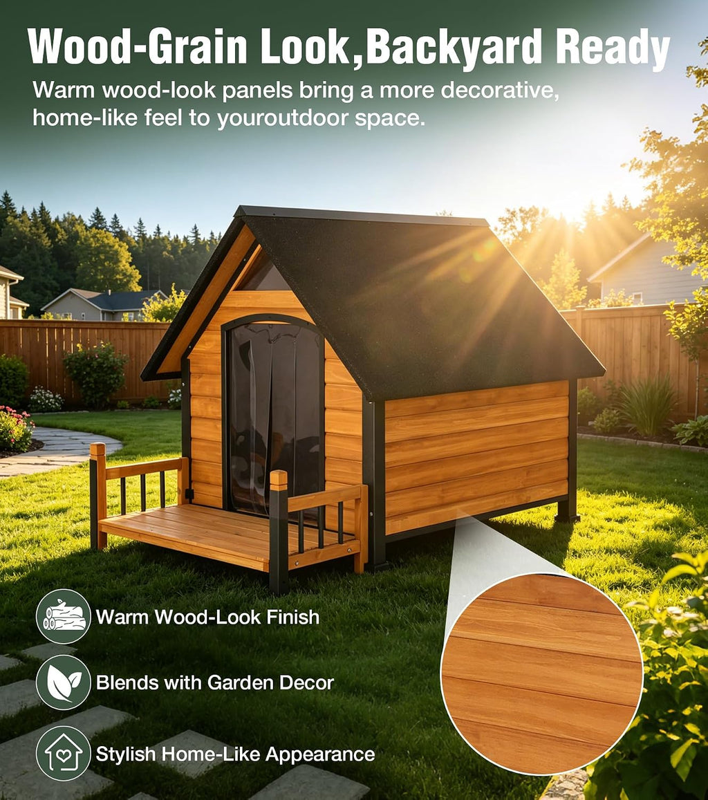 gutinneen extra large dog house outdoor with reinforced on a desk or shelf