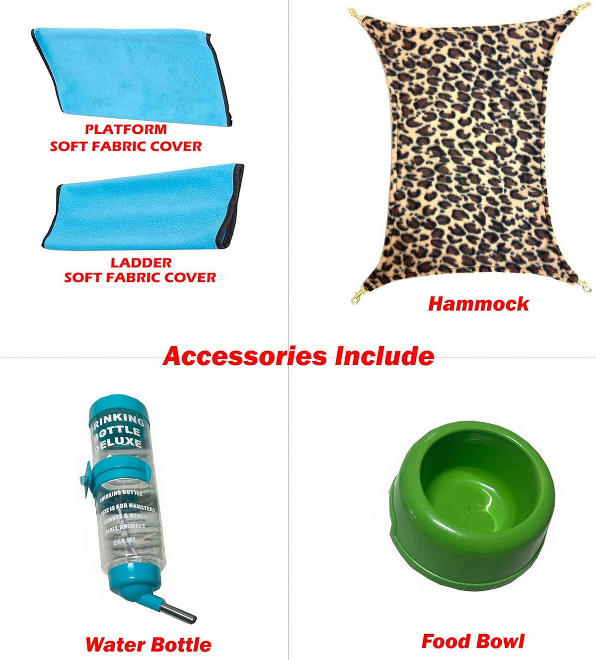 x-large 31"x18.5"x53.5"h deluxe double unit small animal critter, package contents