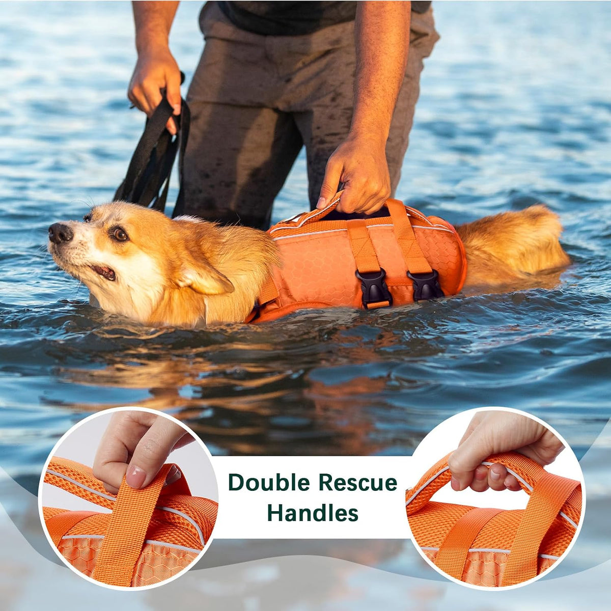 kuoser dog life jacket, high flotation reflective dog, package contents